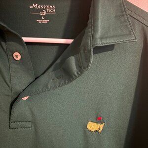 Men's Large Authentic Masters Green Polo